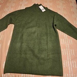Zara Green Long Sleeve Dress